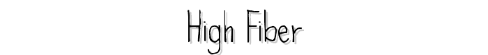 High Fiber font